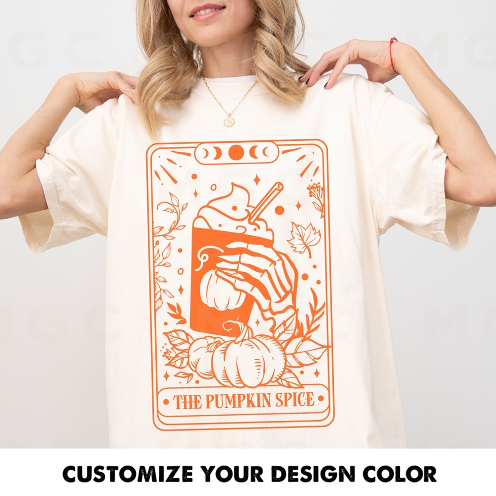Comfort Colors Pumpkin Spice Late Tarot Card shirt